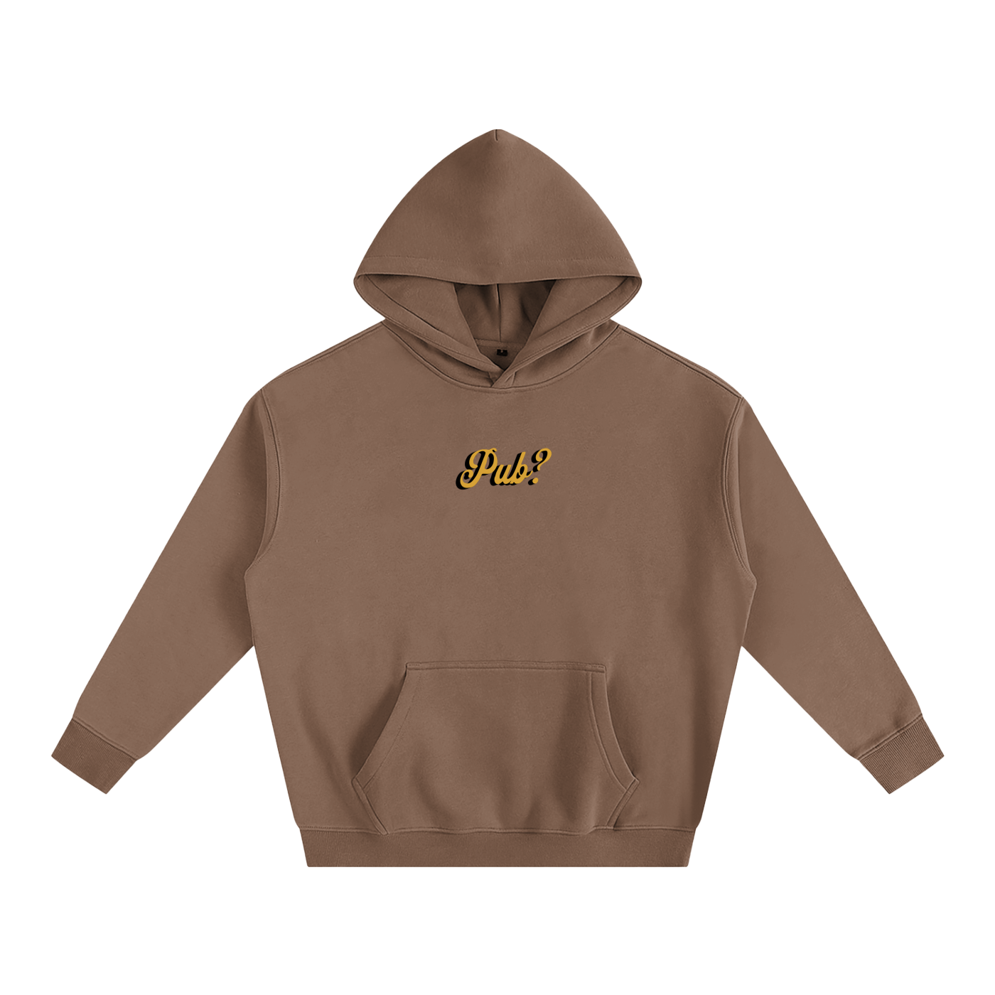 "Pub?" - Oversize Fleeced Hoodie (350 GSM)