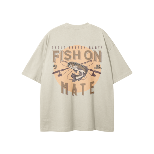 "Trout Season" - Streetwear Unisex Solid Colour Loose Fit T-Shirt (230 GSM)