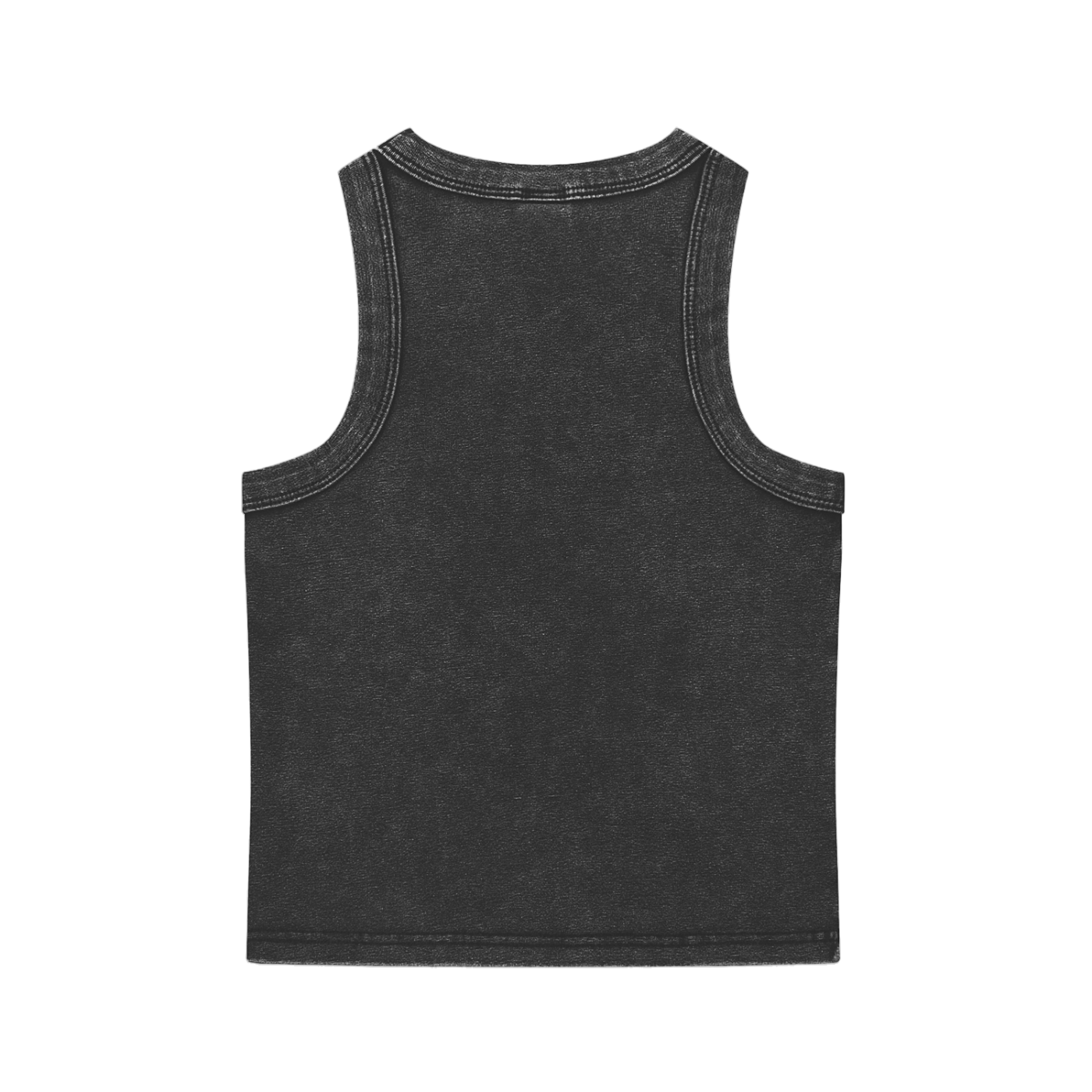 "FOM" - Black Women’s Washed Vest Top (235 GSM)